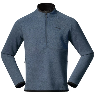 Jumper Bergans Men Kamphaug Knitted Half Zip Blue