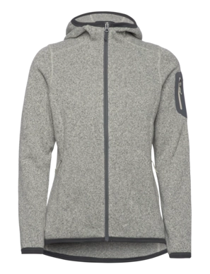 Zip Sweatshirt Bergans Women Kamphaug Knitted Hoodie Chalk Sand