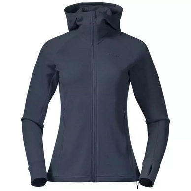 Zip Sweatshirt Bergans Women Ulstein Wool Hood Jacket Orion Blue