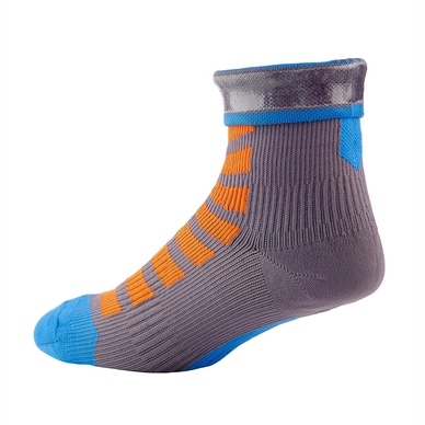 Fietssok Sealskinz Unisex MTB Ankle with Hydrostop Anthracite Orange Blue