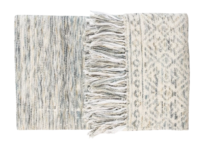 Plaid White Label Living Liv Sea Blue