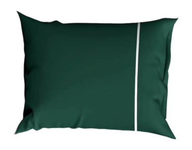 Kussensloop Cascina Colorini Divina Forest Green Wit (Set van 2)