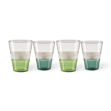 Tumbler POLSPOTTEN Collar Greenish (Set van 4)