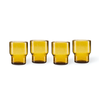 Tumbler POLSPOTTEN Bubbles Amber (Set van 4)