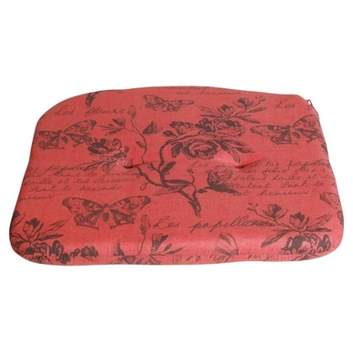 Zitkussen Hartman Papillon Red Rond (46 x 45 cm)
