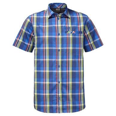 Blouse Jack Wolfskin Fairford Shirt Men Wave Blue Checks