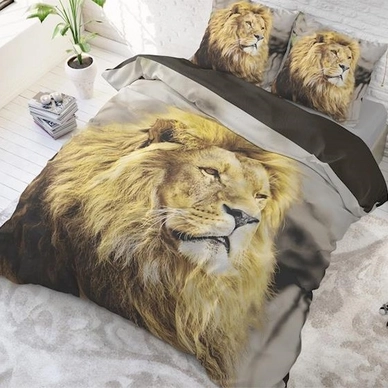 Dekbedovertrek Dreamhouse Lion Mind Taupe Katoen
