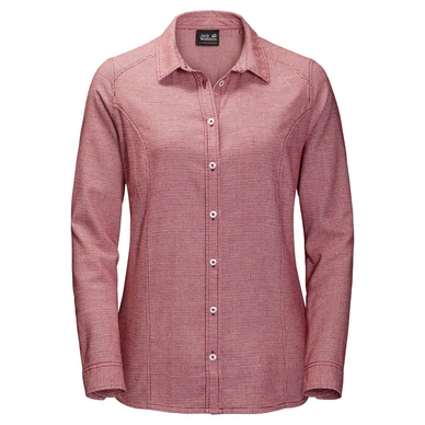 Shirt Jack Wolfskin Women Manitoulin Island Garnet Red Checks