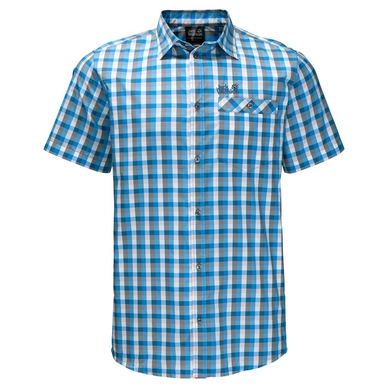 Chemise  Jack Wolfskin Napo River Shirt Ocean Blue Checks