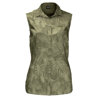 Blouse Jack Wolfskin Sonora Jungle Sleeveless Burnt Olive All Over