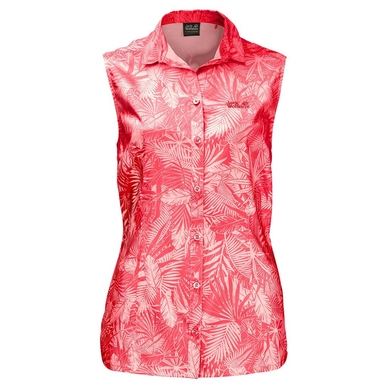 Blouse Jack Wolfskin Sonora Jungle Sleeveless Hot Coral All Over