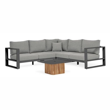 Loungeset Suns Savona Hoekopstelling Arm Matt Royal Grey / Light Anthracite (4-delig)