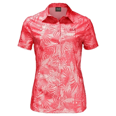 Blouse Jack Wolfskin Sonora Jungle Shirt Hot Coral All Over