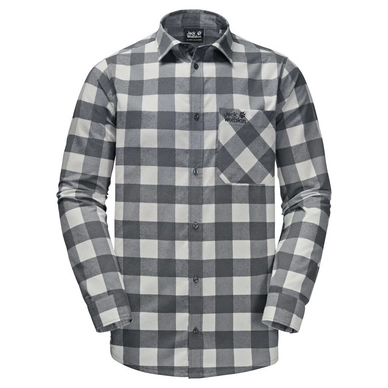 Hemd Jack Wolfskin Red River Shirt Ebony Checks Herren