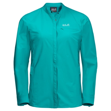 Blouse Jack Wolfskin Women Hilltop Trail Aquamarine
