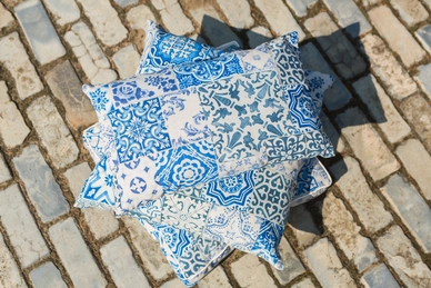Lendekussen Hartman Carreau Blue