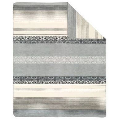 Jacquard Decke Ibena Sorrento Silber-Beige