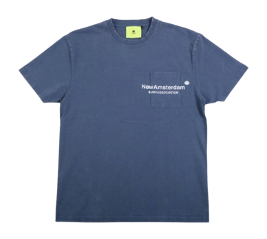 T-Shirt New Amsterdam Surf Association Homme Throw Pocket Tee Bleu