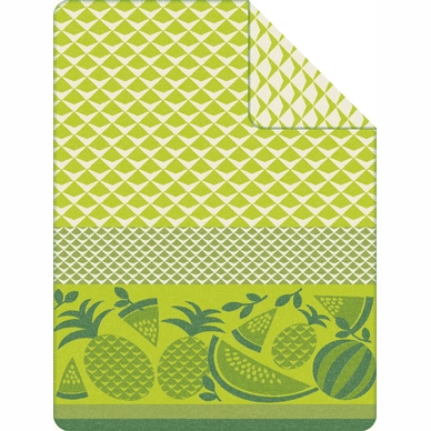 Jacquard Decke Ibena Sorrento Grün Früchte 150 x 200 cm