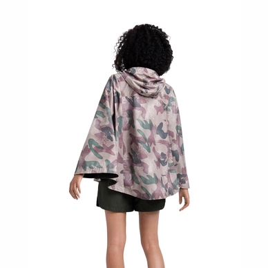 Jas Herschel Supply Co. Women's Voyage Poncho Brushstroke Camo Dark Olive