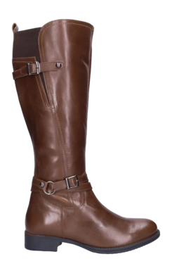 Women's Boots JJ Footwear Dewsbury Cognac Calf Size M/L