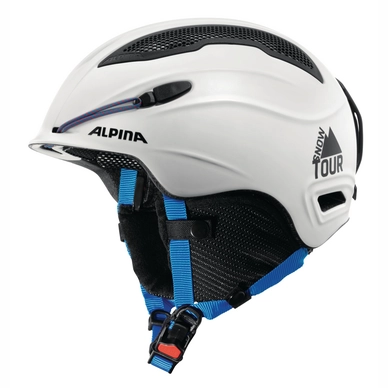 Skihelm Alpina Snow Tour Earpad White-Blue Matt