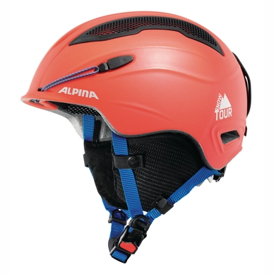Ski Helmet Alpina Snow Tour Earpad Red-Blue Matte