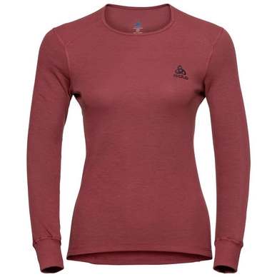 Ondershirt Odlo Women BL Top Crew Neck LS Active Warm Roan Rouge