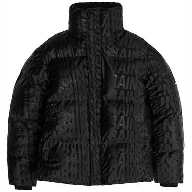 Veste Rains Unisex Boxy Puffer Jacket Black Monogram