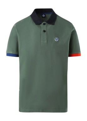Polo North Sails Men SS Polo Graphic Garden Green