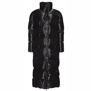 Jas RAINS Extra Long Puffer Coat Velvet Black