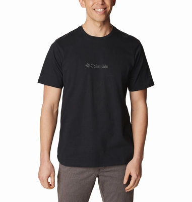 T -Shirt Columbia Men Explorers Canyon Logo SS Tee Black CSC Bran