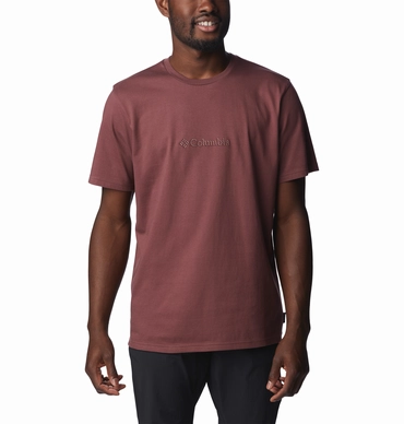 T-Shirt Columbia Homme Explorers Canyon Logo SS Tee Light Raisin