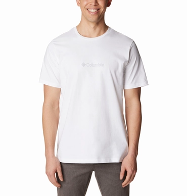 T -Shirt Columbia Men Explorers Canyon Logo SS Tee White CSC Bran