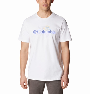 T -Shirt Columbia Men Explorers Canyon Logo SS Tee White Jubilant
