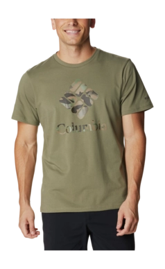 T-Shirt Columbia Men Rapid Ridge Graphic Tee Stone Green CS '23