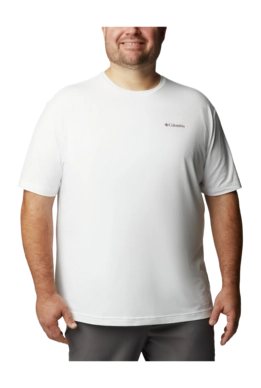 T -Shirt Columbia Men Tech Trail Graphic Tee White Palmscap