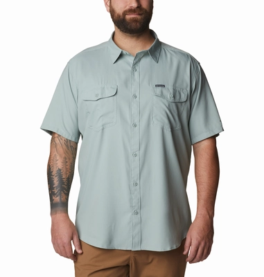 Blouse Columbia Men Utilizer II Solid Short Sleeve Niagara