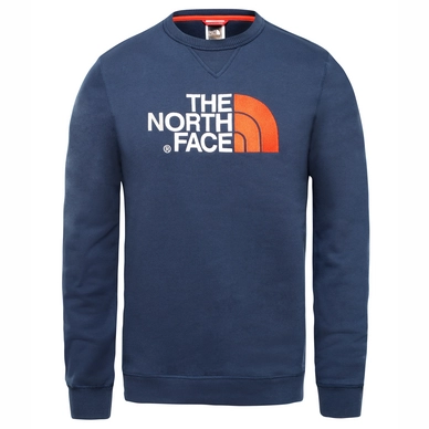 Pull The North Face Men Drew Peak Crew Pullover Urban Navy Fiery Red