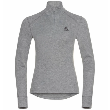 Ondershirt Odlo Women BL Top Turtle Neck LS Half Zip Active W Grey Melange