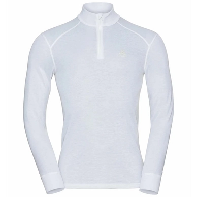 Ondershirt Odlo Men BL Top Turtle Neck LS Half Zip Active White