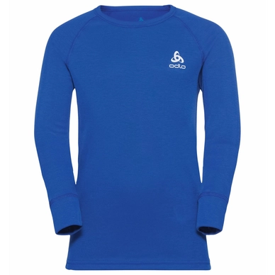 Unterziehshirt Odlo BL Top Crew Neck LS Active Warm Eco Nautical Blue Kinder