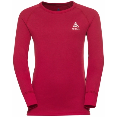 Unterziehshirt Odlo BL Top Crew Neck LS Active Warm Eco Deep Claret Kinder