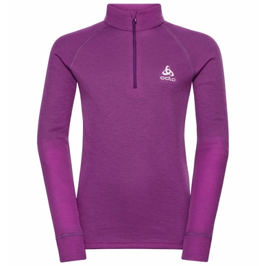 Unterhemd Odlo BL Top Turtle Neck LS Half Zip Active Hyacinth Violet Kinder