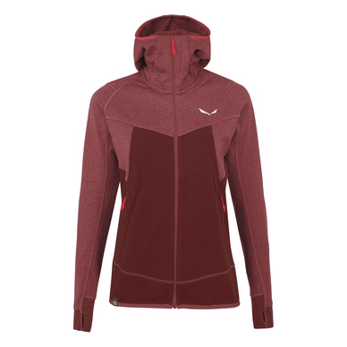 Sweatjacke Salewa Puez Hybrid Polarlite Hooded Damen Syrah Melange