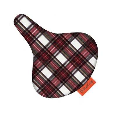 Zadelhoes Bikecap Schots Ruit Wit