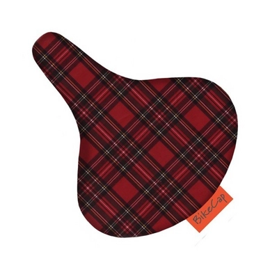 Zadelhoes Bikecap Schots Ruit Rood