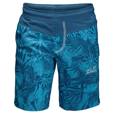 Korte Broek Jack Wolfskin Jungle Shorts Boys Turquoise All Over
