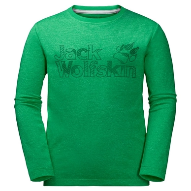 Long Sleeve T-Shirt Jack Wolfskin Boys Ls Brand Tee Evergreen