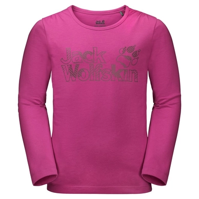 Long Sleeve T-Shirt Jack Wolfskin Girls Ls Brand Tee Fuchsia